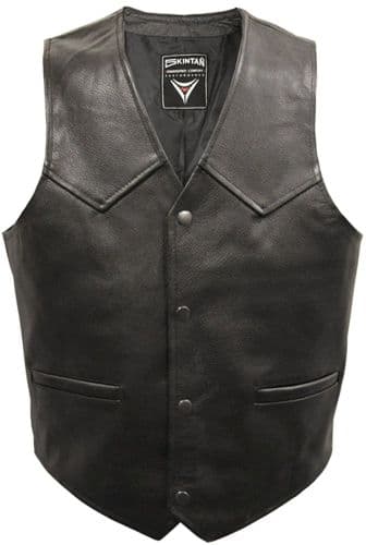 Skintan Leather | Plain - Leather Waistcoat
