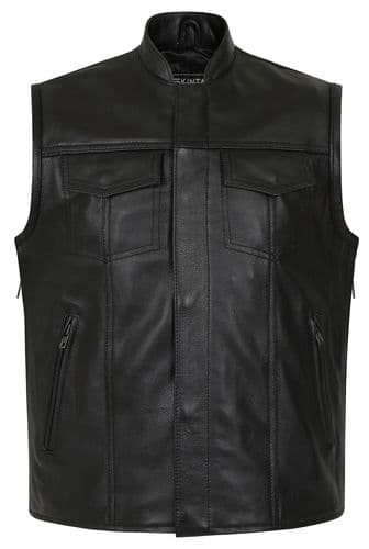 Reyes - Men's Leather Motorcycle Waistcoat