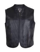 Sobek - Leather Motorcycle Waistcoat (Black)