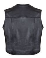 Sobek - Leather Motorcycle Waistcoat (Black)