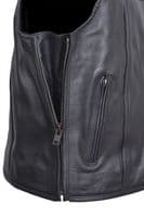 Sobek - Leather Motorcycle Waistcoat (Black)