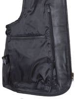 Sobek - Leather Motorcycle Waistcoat (Black)