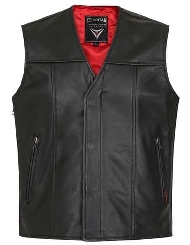 Telford - Men's Leather Motorcycle Waistcoat