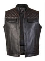 Anarchy Leather Waistcoat|SOA Cut-Off|Leather Vest|JAX