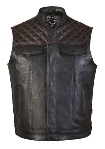 Anarchy Leather Waistcoat|SOA Cut-Off|Leather Vest|JAX