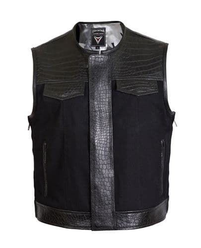 Anarchy Leather Waistcoat|SOA Cut-Off|Leather Vest|JAX