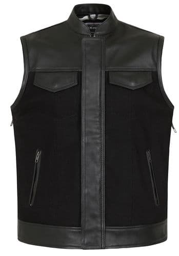 Anarchy Leather Waistcoat|SOA Cut-Off|Leather Vest|JAX