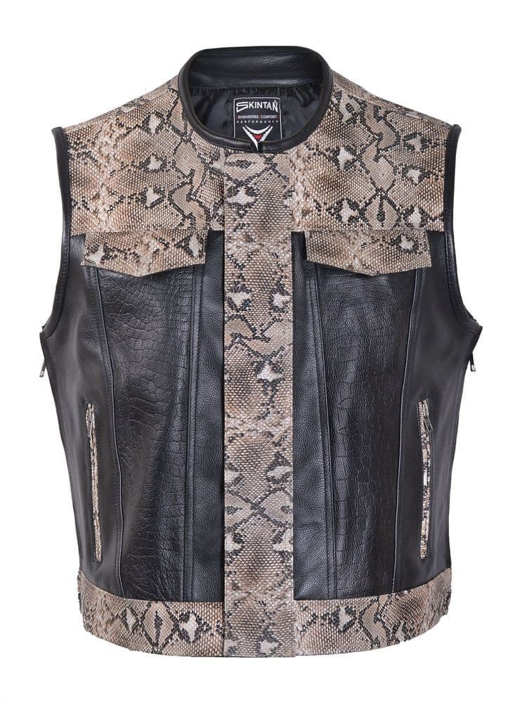 Viper Vanguard - Men's Leather Motorcycle Waistcoat