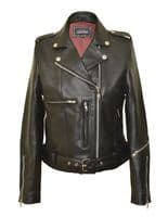 Classic Leather Motorbike Jacket|Womens Biker Jacket|Ladies LIMO