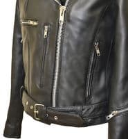 Classic Leather Motorbike Jacket|Womens Biker Jacket|Ladies LIMO