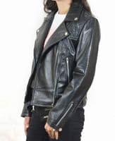 Classic Leather Motorbike Jacket|Womens Biker Jacket|Ladies LIMO