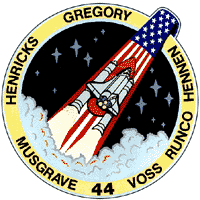 044- NASA Space Shuttle Mission STS-44 Lapel Pin