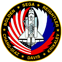 060- NASA Space Shuttle Mission STS-60 Lapel Pin (English version)