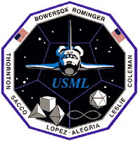 072- NASA Space Shuttle Mission STS-73 Lapel Pin