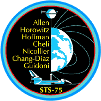 075- NASA Space Shuttle Mission STS-75 Columbia Lapel Pin