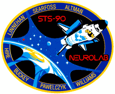 090- NASA Space Shuttle Mission STS-90 Columbia Lapel Pin
