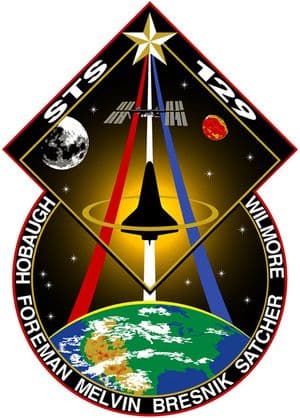 129- NASA STS-129 Official NASA Lapel Pin