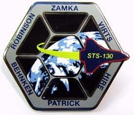 130- STS-130 Official NASA Lapel Pin