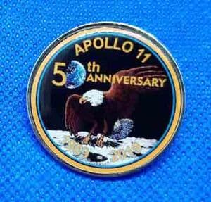 Apollo 11 50 Years 'Eagle' 30 mm dia. Lapel Pin