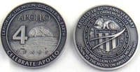 Apollo 16 40th Anniversary Medallion with Space Flown Metal