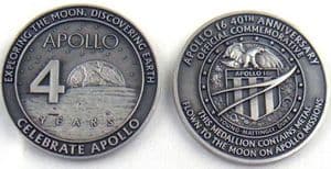 Apollo 16 40th Anniversary Medallion with Space Flown Metal