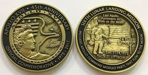 Apollo 17 45 Years (1) Minted With Flown To Lunar Orbit Metal
