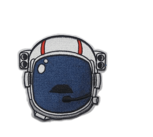 Astronaut Helmet Moustache Patch - Limited Edition