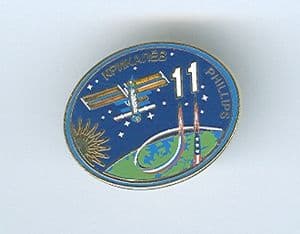 Expedition 11 ISS International Space Station Mission Lapel Pin Official NASA