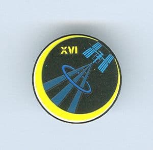 Expedition 16 ISS International Space Station Mission Lapel Pin Official NASA