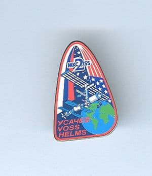 Expedition 2 ISS Space Station Mission Lapel Pin