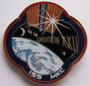 Expedition 22 ISS International Space Station Mission Lapel Pin Official NASA