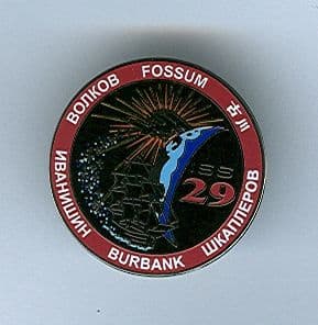 Expedition 29 ISS International Space Station Mission Lapel Pin Official NASA
