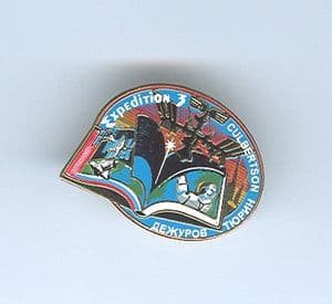 Expedition 3 ISS International Space Station Mission Lapel Pin Official NASA