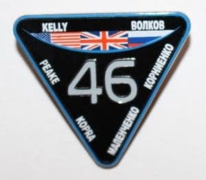 Expedition 46 Space Station Mission Lapel Pin Official NASA
