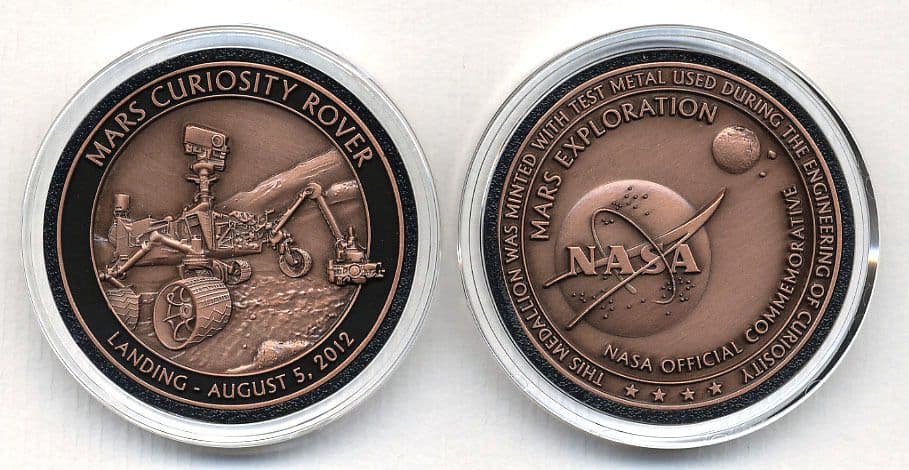 Mars Exploration - Official NASA Commemorative - Curiosity Rover Minted ...