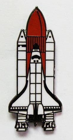 Multi Colored Shuttle Pin w/ Gold effect trim