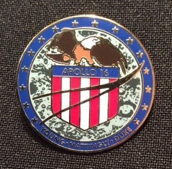 NASA Apollo 16 Mission Lapel Pin