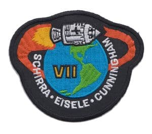 NASA Apollo 7 Patch Black background Mission Patch (1)