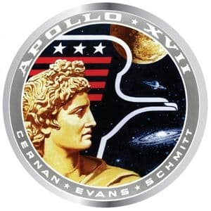 NASA Apollo Mission 17 Lapel Pin - Large