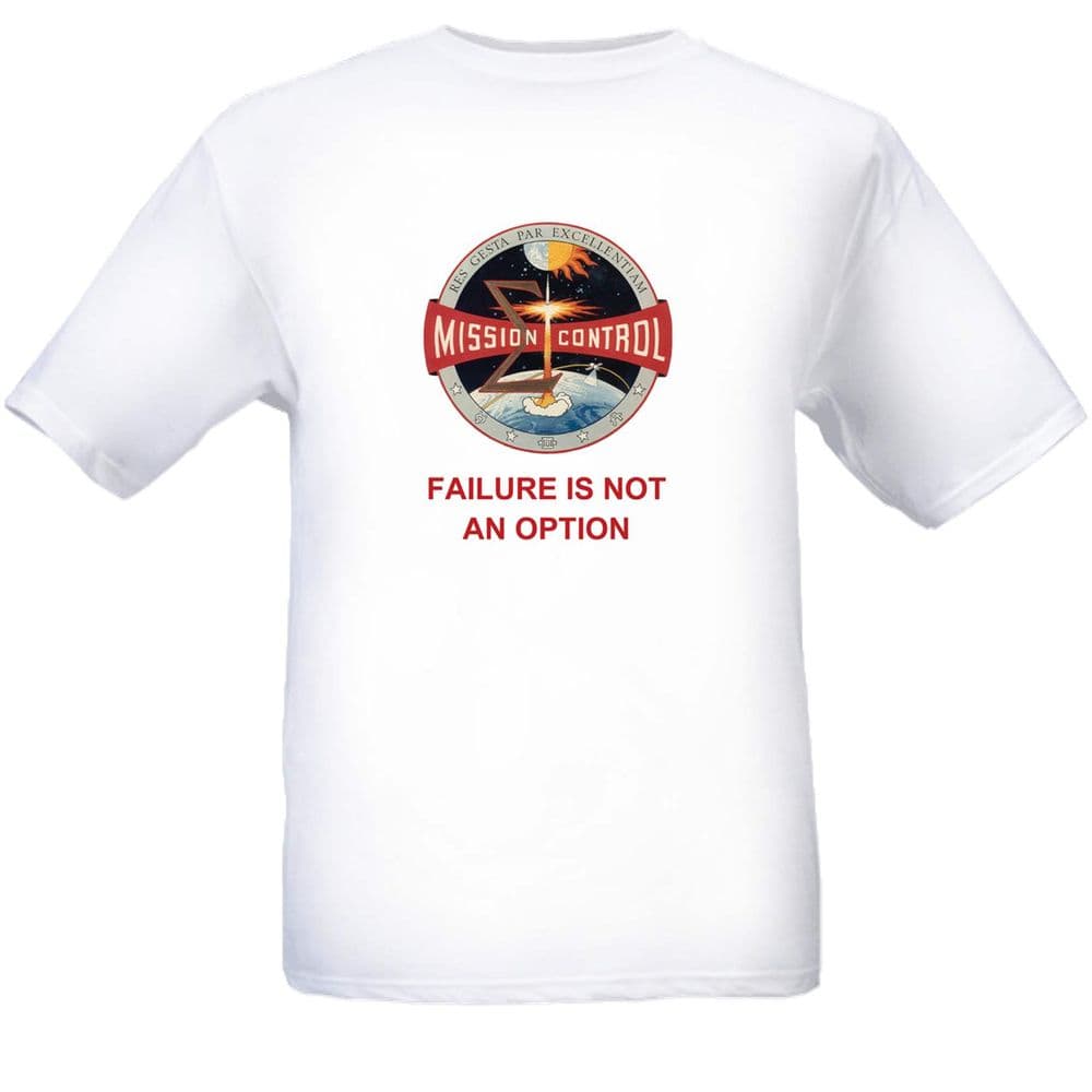 NASA Apollo Mission Control T-shirt White Size L