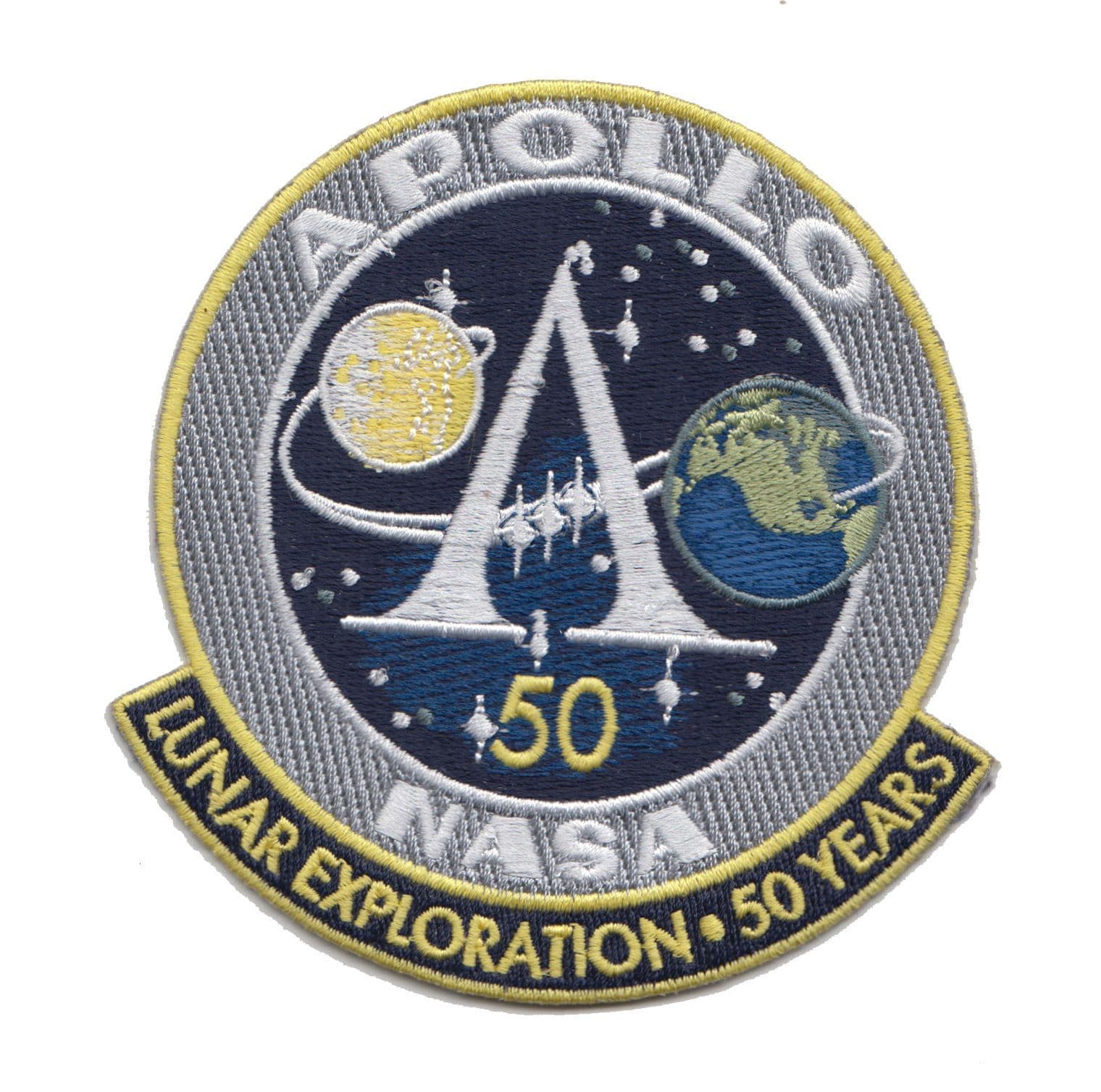 Apollo Project Patch NASA Apollo Program 50 Years of Lunar Exploration Patch