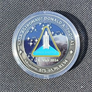 NASA ARTEMIS/DON THOMAS MEDALLION ANTIQUE SILVER EFFECT