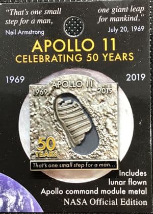 NASA Celebrating Apollo One Small Step Lapel Pin #5