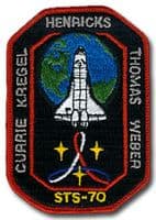 NASA STS-70 Discovery Mission Patch