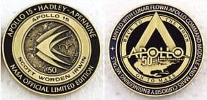 NEW Apollo 15 50 Years Minted With Flown To The Moon (Black)