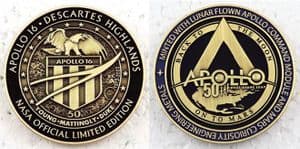 NEW Apollo 16 - 50 Years Minted With Flown To The Moon (Black)