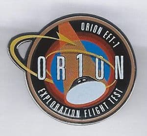 New NASA Space Program Orion Exploration Flight Test 1 Lapel Pin