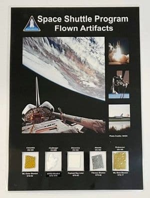 Space Shuttle Program Flown Artifacts from all 5 Shuttles