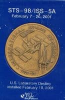 STS-98/ISS-5A Medallion with Flown Metal