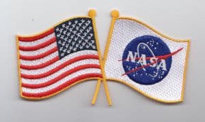 USA Flag/NASA Flag Combo Embroidered Patch